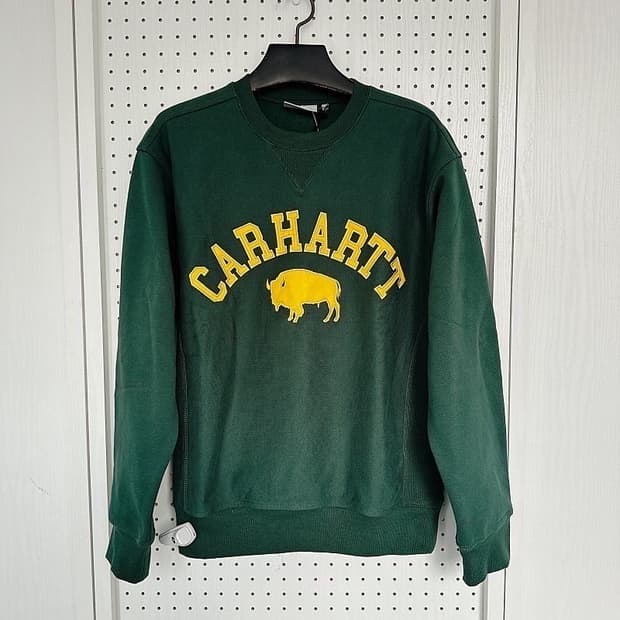 (정품/새상품) carhartt 칼하트 공용 그린 WIP 락커 맨투맨