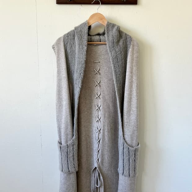 T’S COLLECTION 오트밀 롱 가디건