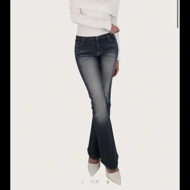 클리시어 로우진 Mint chocolate low rise jeans
