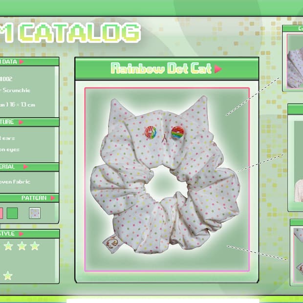 Item 03 Rainbow Dot Cat