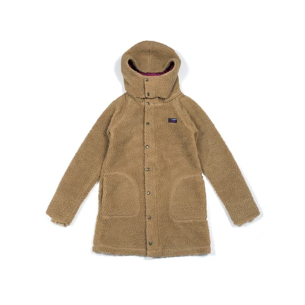  X-girl hooded fleece coat