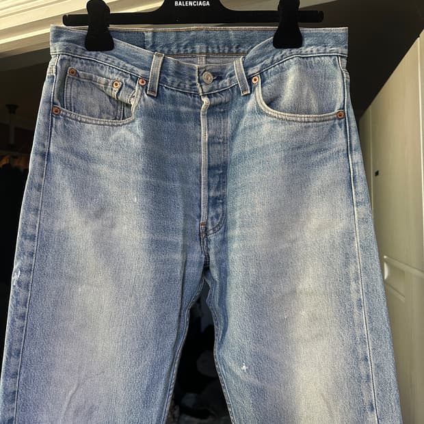 [35x33] 90s 리바이스 501xx 연청 데님 팬츠