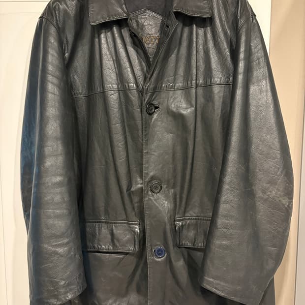 [M] 90년대 빈티지 burberrys 버버리 레더 자켓 카코트