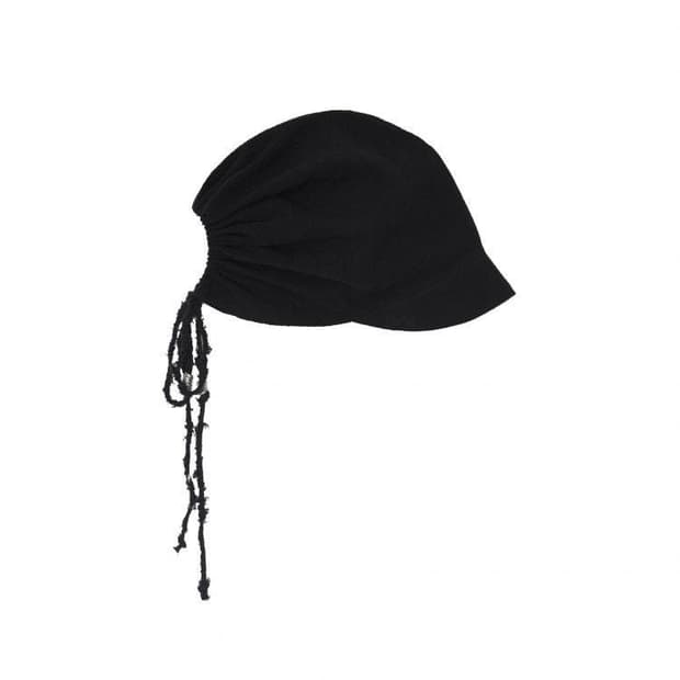 하르테올뎀 텍스처 셔링 캡 블랙 Textured Shirring Cap