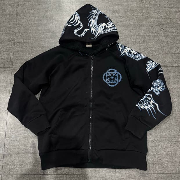 일본빈티지 Lockheaven 핀터깔y2k 오리엔탈펑크갸루 후드집업