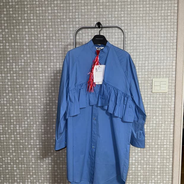 (새상품) MSGM 여성 블루 셔츠 드레스 원피스