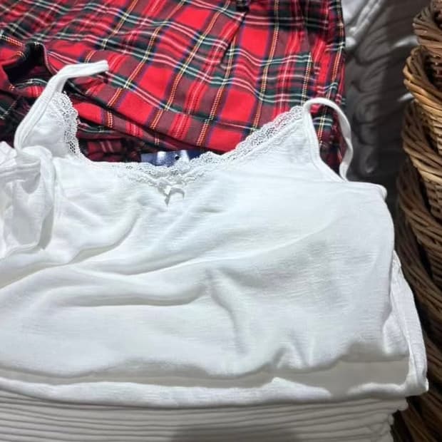 브랜디멜빌 레이스 흰색 나시 