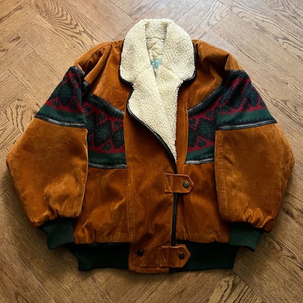 [S]90's 빈티지 나바호 쉐르파 퀄팅 자켓