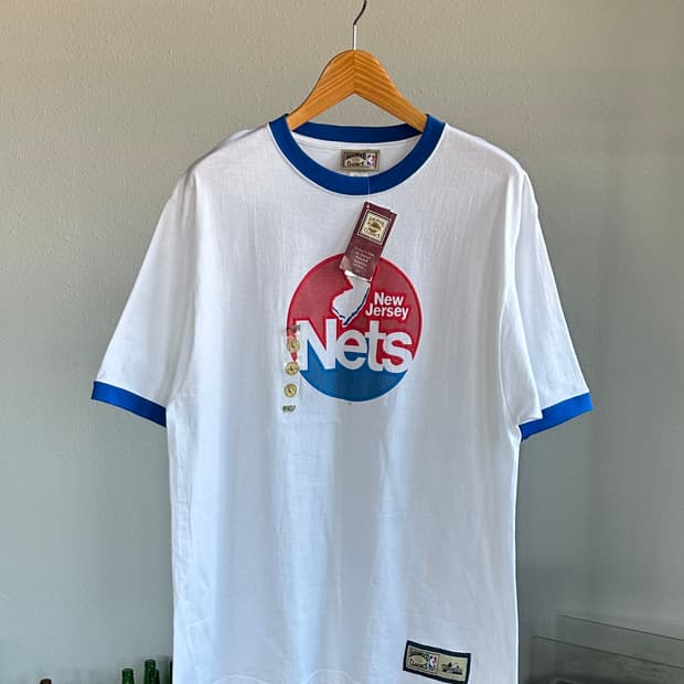 [L-XL](새상품)마제스틱 NBA 뉴저지 링거 반팔 티셔츠