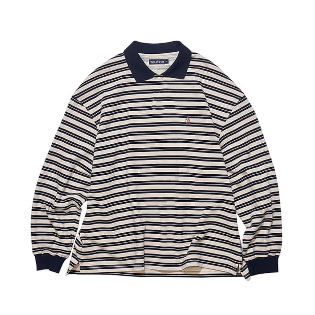 노티카 / 스트라이프 카라 스웻셔츠