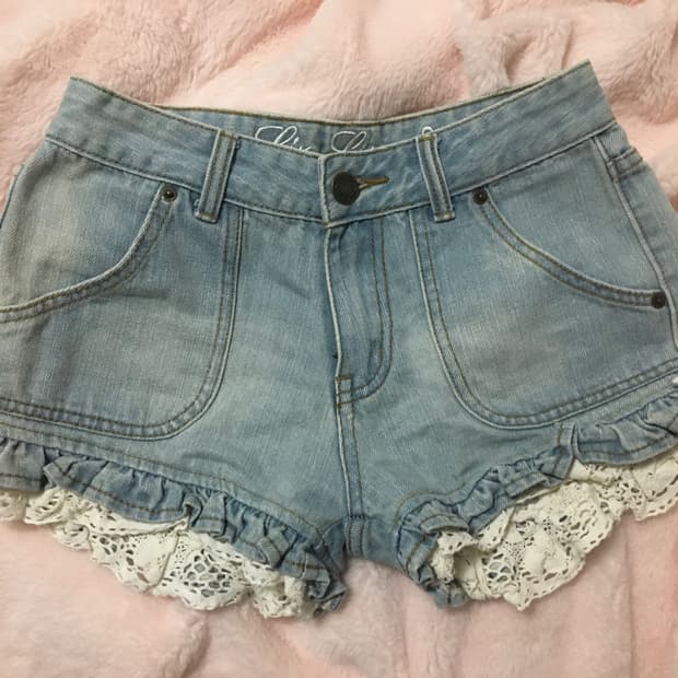 Lizlisa 리즈리사 프릴 데님 반바지 히메갸루