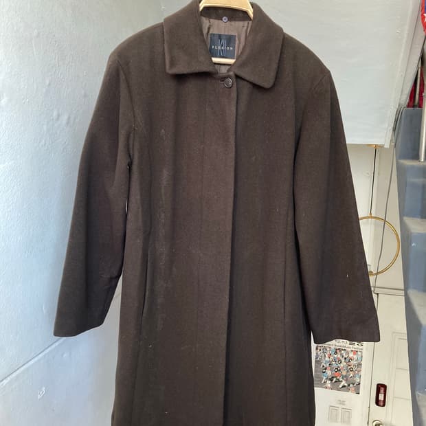 빈티지 모카 울 코트