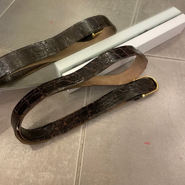 던힐 악어가죽 벨트