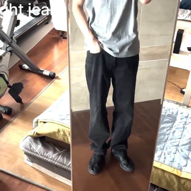 감자아카이브 자라 스트레이트 진 흑청