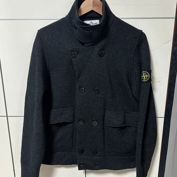 (정품)스톤아일랜드 울 더블 버튼 가디건 자켓 XL