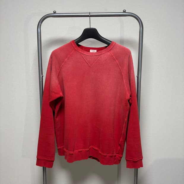 M) re/done 리던 워싱 스웻셔츠 레드 맨투맨