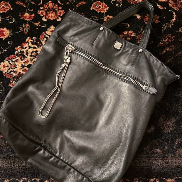 정품 mcm 양가죽 토트백 