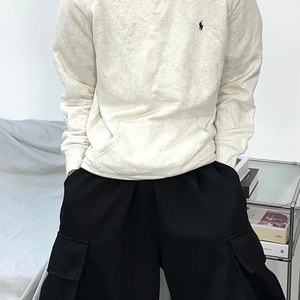 폴로 랄프로렌 보이즈 아이보리 맨투맨  XL