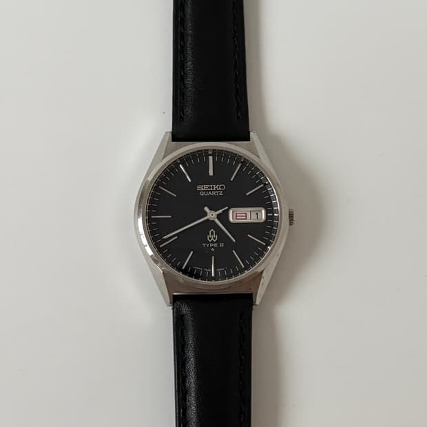 1970s TYPE2 Navy Dial Silver Quartz