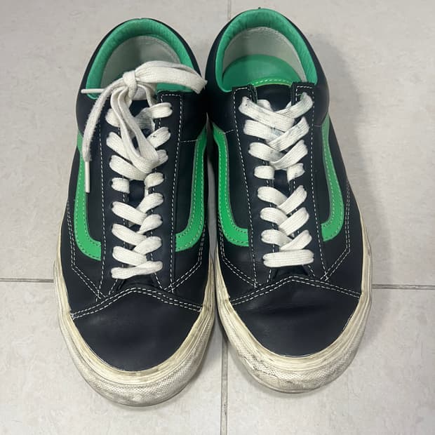 Vans 반스 스타일36 블랙/그린 스니커즈 가죽