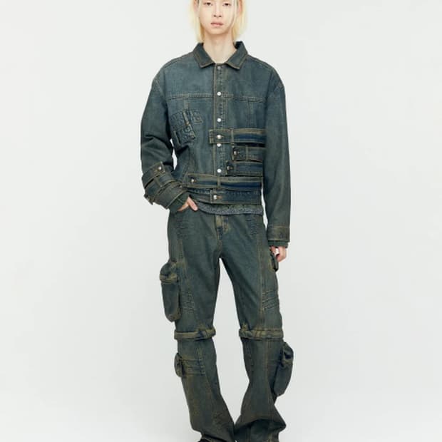 앤더슨벨 웨이스트밴드 데님 자켓 M