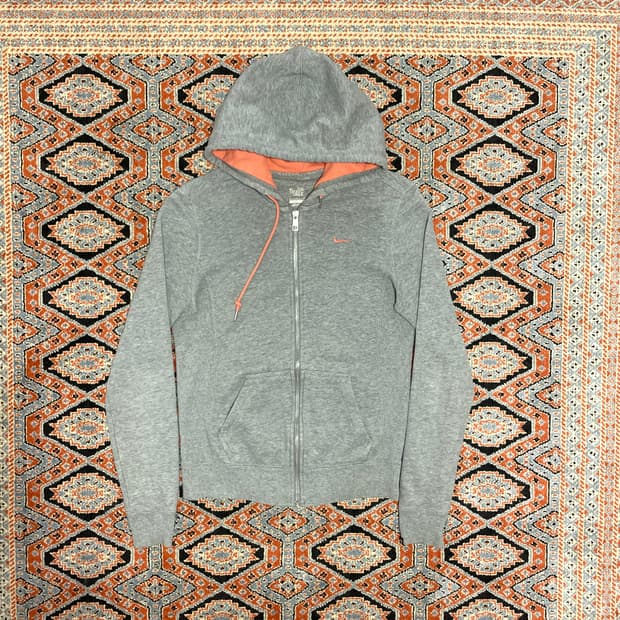 나이키 스우시로고 그레이 후드집업 여성S