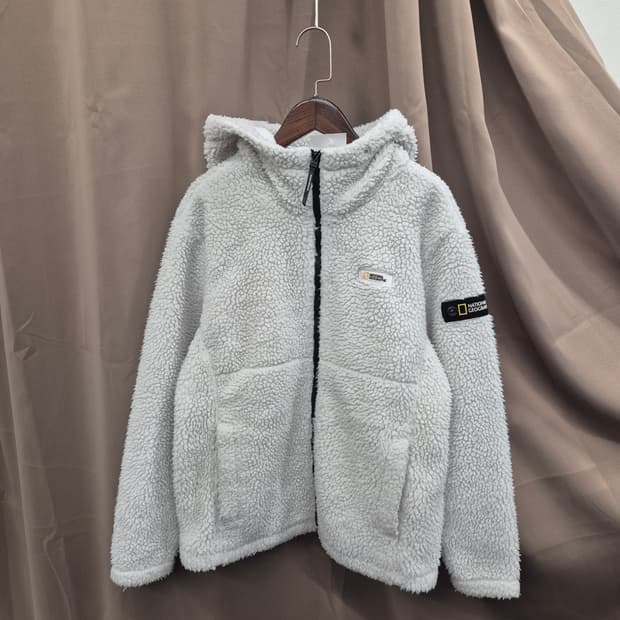 내셔널지오그래픽 후드 뽀글이 플리스 점퍼