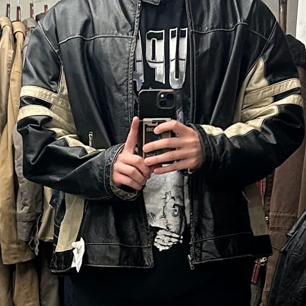 [2XL](착샷) 윌슨래더 바이커 가죽자켓