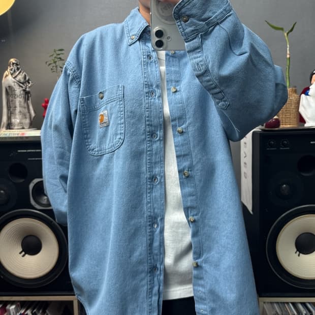 칼하트 데님셔츠