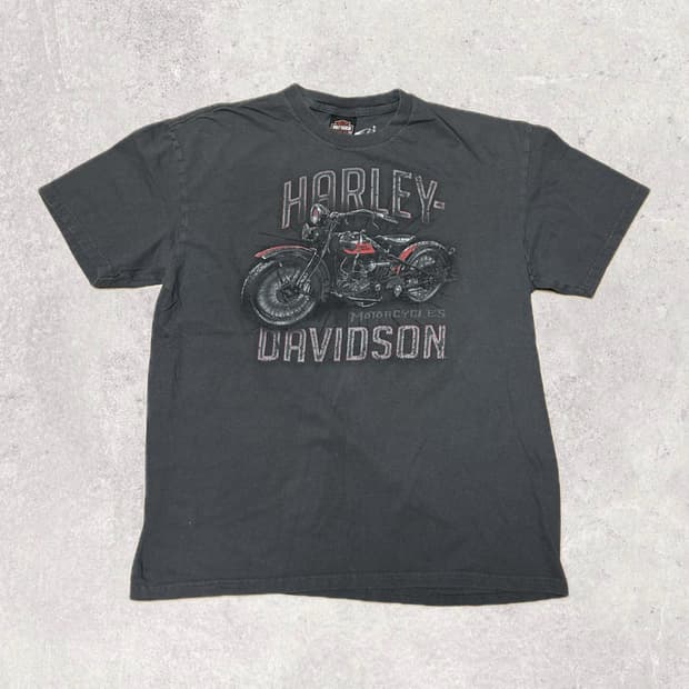할리 데이비슨 그래픽 반팔 튜블라 티셔츠 XL