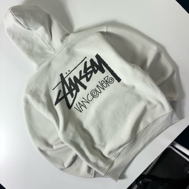Stussy  스투시 스탁 밴쿠버 애쉬그레이 후드티 