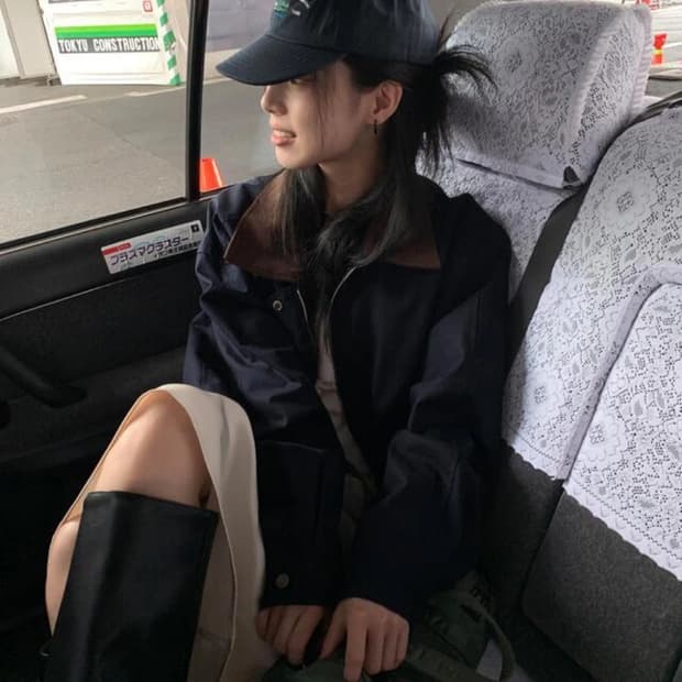 릿킴 배색 블루종 