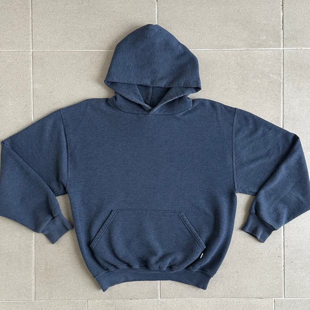 00s 빈티지 러셀 후드 블루그레이 M