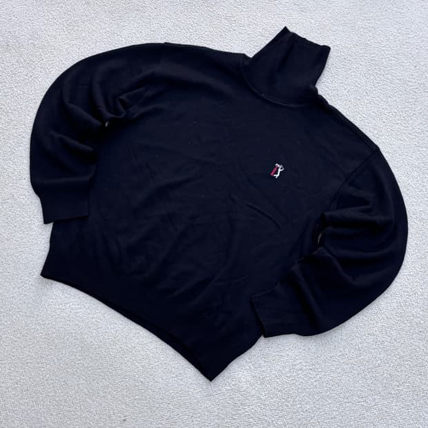 95 PGA터울 검은색 터틀넥 니트 0408E1