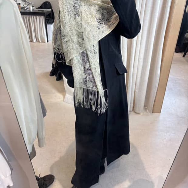 Vintage flower lace scarf