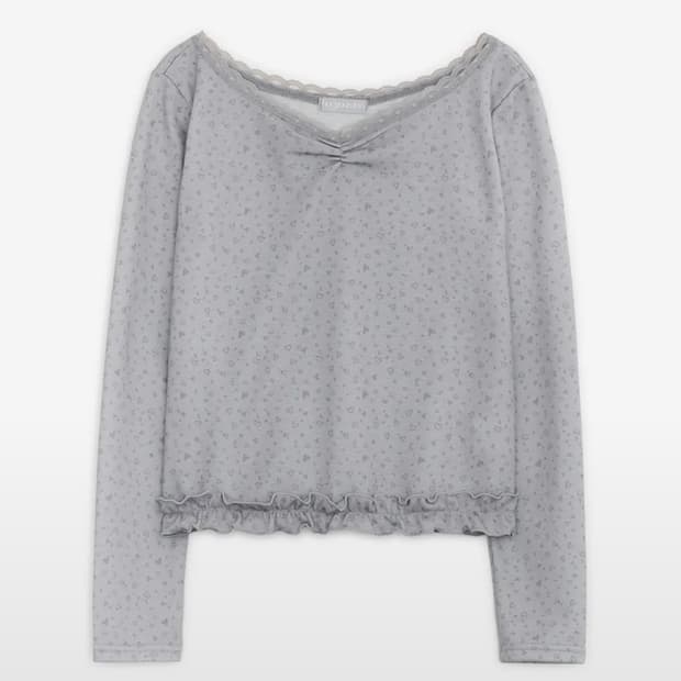 허그유어스킨 프릴 레오파드 티