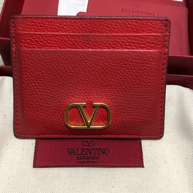 발렌티노 레드 카드지갑 