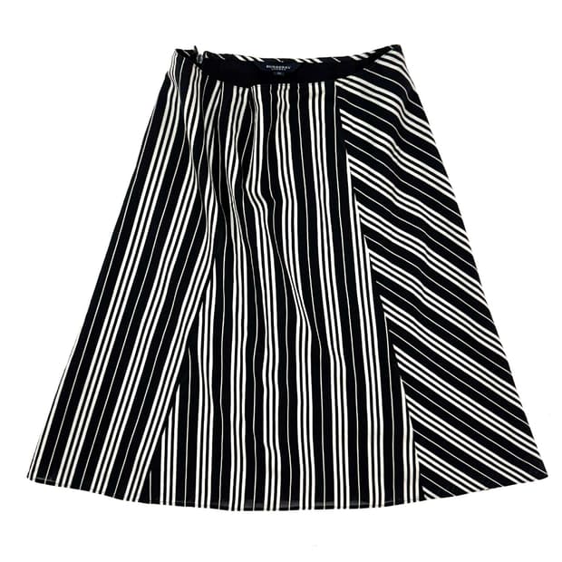 Burberry Stripe A-Line Skirt/ 38
