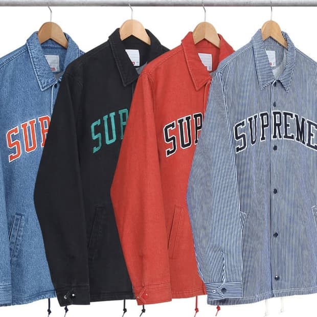 13fw 슈프림 데님 코치 자켓