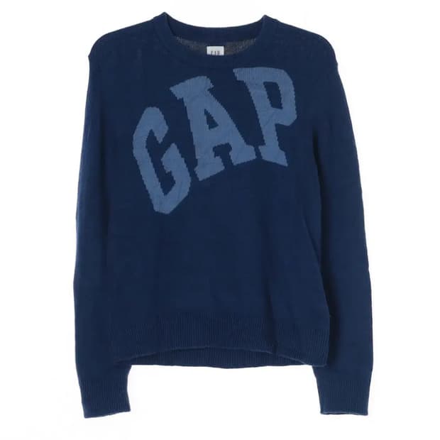 갭 라운드넥 네이비 니트 