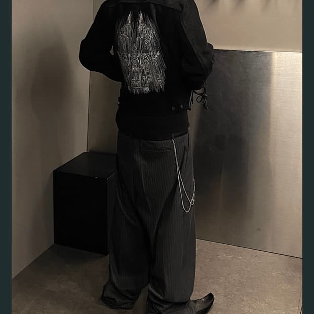 언더마이카 스트라이프 슬랙스