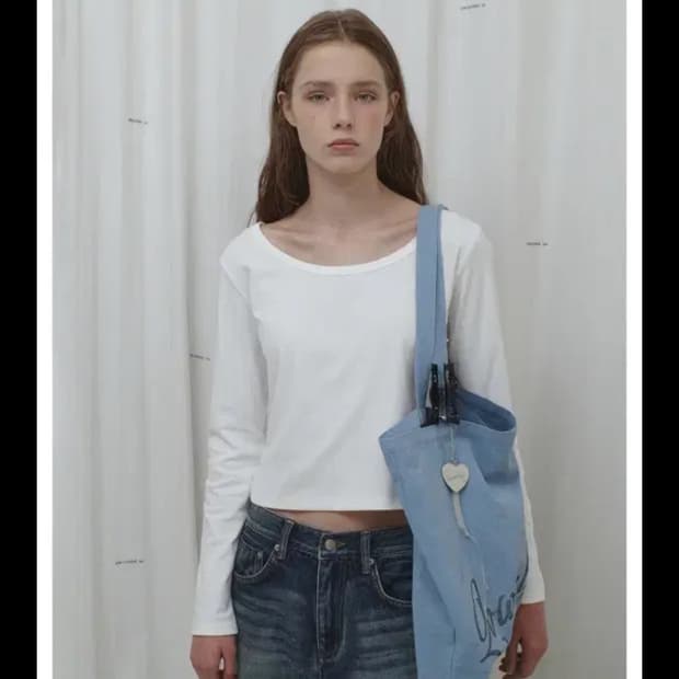 로우클래식 오가닉 실켓 스쿱넥 티셔츠