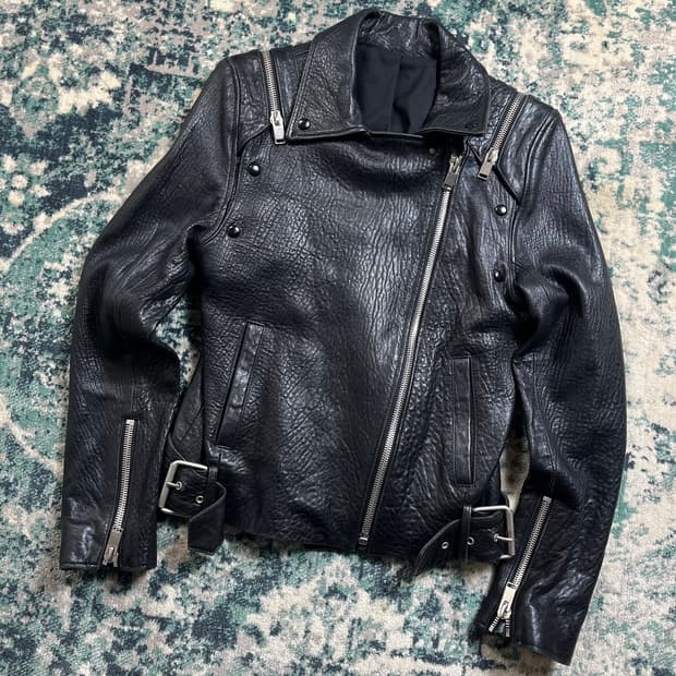 ITALY by Fabric 라이더 양 가죽 자켓 (M)