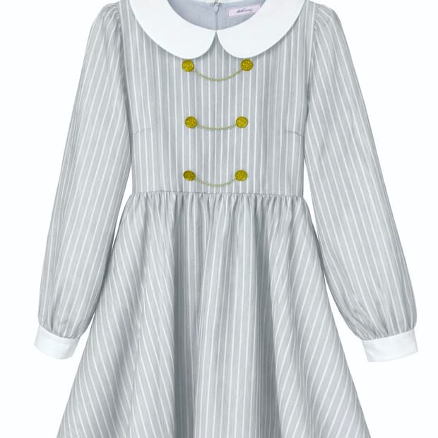 앙크루즈 세일러 카라 원피스 금장 단추 갸루 지뢰계 양산형 히메갸루