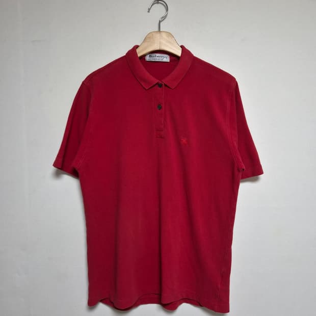 버버리BURBERRY 자수로고 카라티셔츠 L - T256