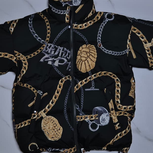 베이프 BAPE Jewels Down Jacket Green L
