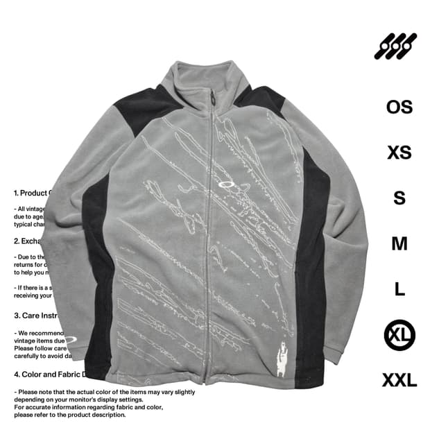 오클리 00s XL 사이즈 자수 디테일 폴리스 집업