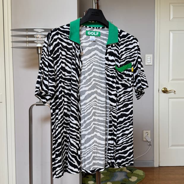 골프왕 Golf Wang Zebra Button Up
