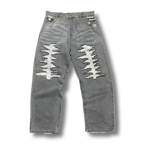 [36] WTAPS 일본빈티지 와이드 데미지 데님팬츠