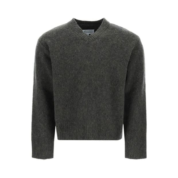 메종 마르지엘라 크롭 브이넥 니트 XL